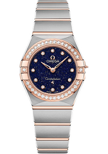 Omega Watches - Constellation Manhattan Quartz 25 mm - Steel and Sedna Gold - Diamond Bezel - Style No: 131.25.25.60.53.002