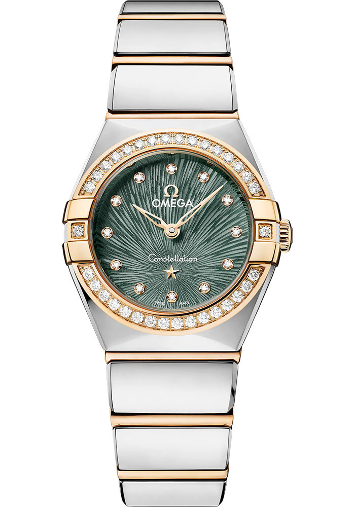 Omega Watches - Constellation Manhattan Quartz 25 mm - Steel and Moonshine Gold - Style No: 131.25.25.60.60.001