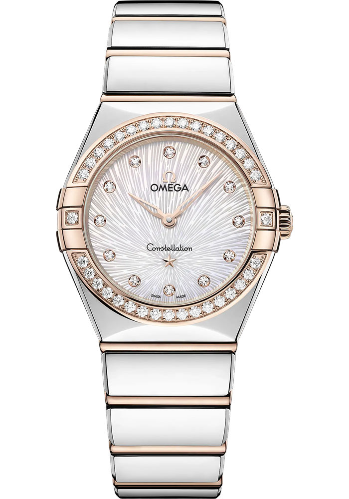 Omega Watches - Constellation Manhattan Quartz 28 mm - Steel and Sedna Gold - Style No: 131.25.28.60.55.003