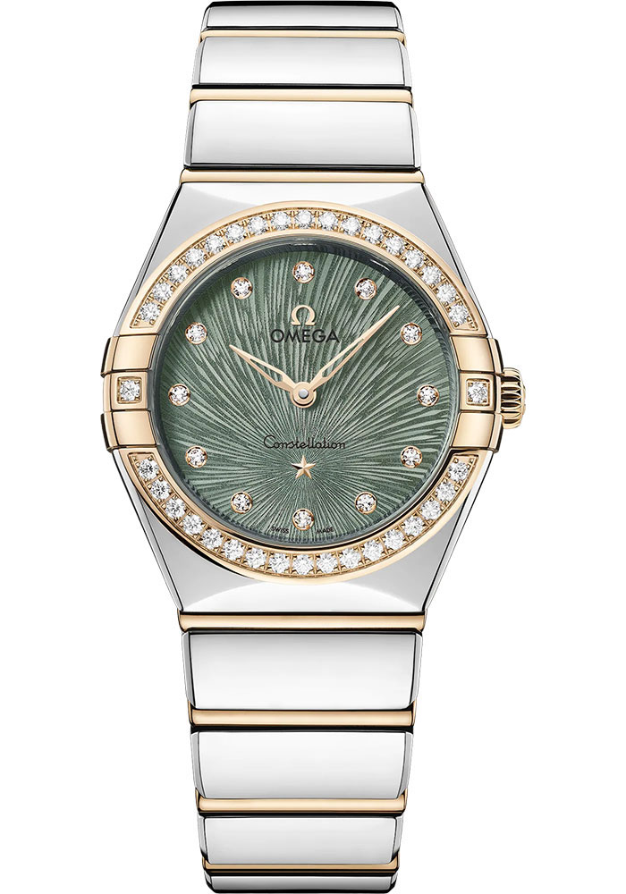 Omega Watches - Constellation Manhattan Quartz 28 mm - Steel and Moonshine Gold - Style No: 131.25.28.60.60.001