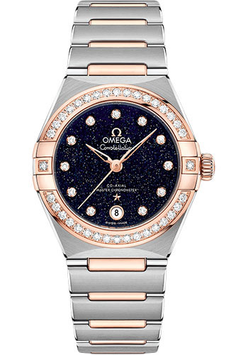 Omega Watches - Constellation Manhattan 29 mm - Steel and Sedna Gold - Diamond Bezel - Style No: 131.25.29.20.53.002