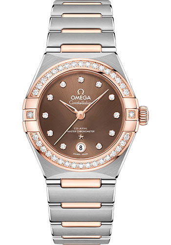 Omega Watches - Constellation Manhattan 29 mm - Steel and Sedna Gold - Diamond Bezel - Style No: 131.25.29.20.63.001