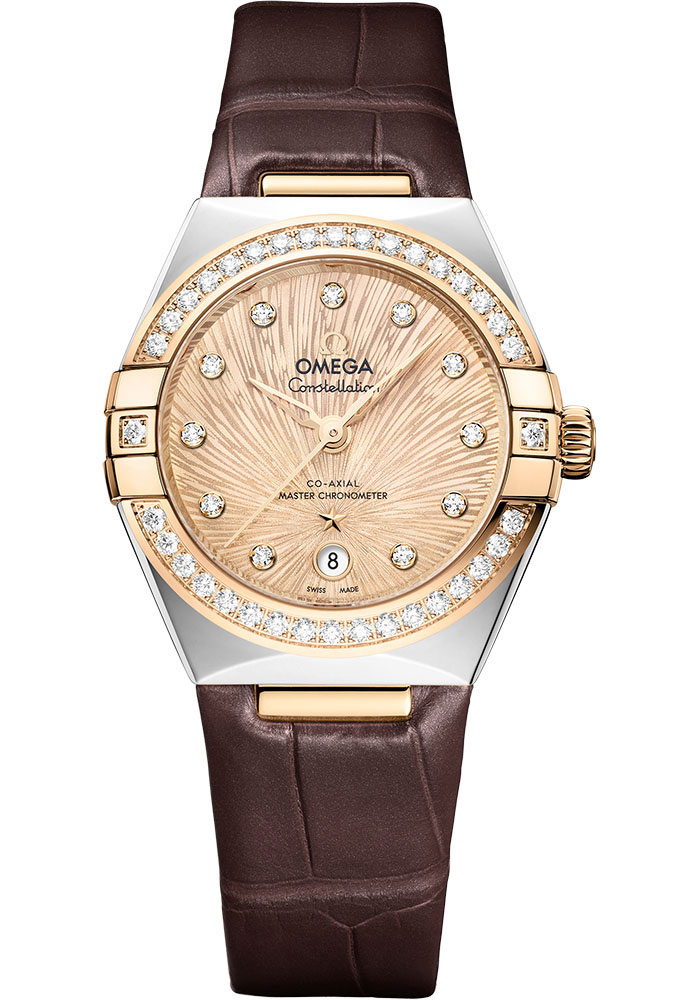 Omega Watches - Constellation Manhattan 29 mm - Steel and Moonshine Gold - Style No: 131.28.29.20.58.001