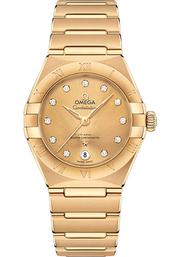 Omega Watches - Constellation Manhattan 29 mm - Yellow Gold - Style No: 131.50.29.20.58.001