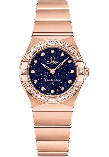Omega Watches - Constellation Manhattan Quartz 25 mm - Sedna Gold - Diamond Bezel - Style No: 131.55.25.60.53.002