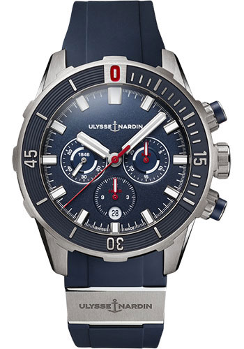 Ulysse Nardin Watches - Diver Chronograph 44mm - Titanium - Rubber Strap - Style No: 1503-170-3/93