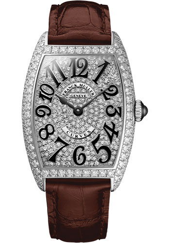 Franck Muller Watches - Cintre Curvex - Quartz - 25 mm Stainless Steel - Dia Case Full Dial - Strap - Style No: 1752 QZ D CD AC Brown