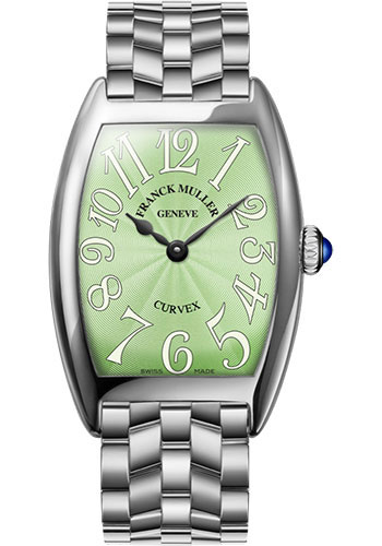 Franck Muller Watches - Cintre Curvex - Quartz - 25 mm White Gold - Bracelet - Style No: 1752 QZ O OG Pastel Green