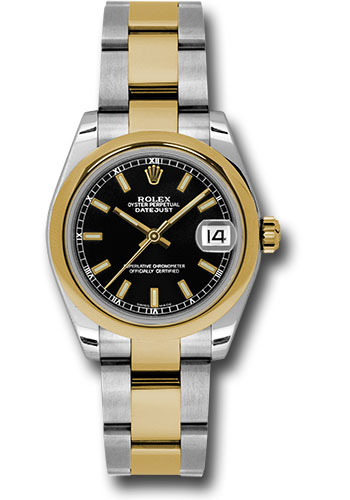 Rolex Watches - Datejust 31 Steel and Yellow Gold - Domed Bezel - Oyster - Style No: 178243 bkio