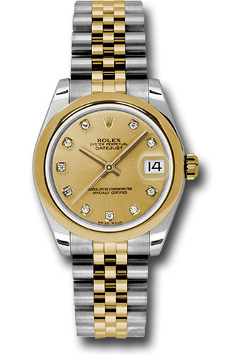 Rolex Watches - Datejust 31 Steel and Yellow Gold - Domed Bezel - Jubilee - Style No: 178243 chdj