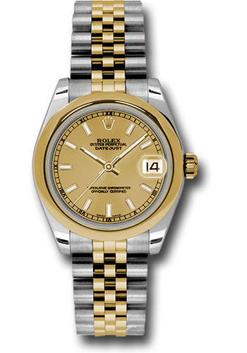 Rolex Watches - Datejust 31 Steel and Yellow Gold - Domed Bezel - Jubilee - Style No: 178243 chij