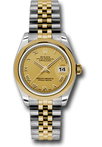 Rolex Watches - Datejust 31 Steel and Yellow Gold - Domed Bezel - Jubilee - Style No: 178243 chrj