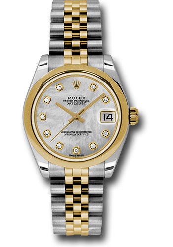 Rolex Watches - Datejust 31 Steel and Yellow Gold - Domed Bezel - Jubilee - Style No: 178243 mdj