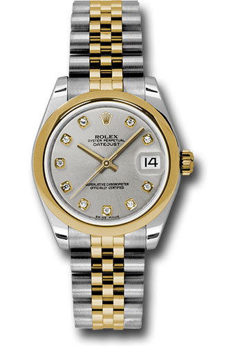 Rolex Watches - Datejust 31 Steel and Yellow Gold - Domed Bezel - Jubilee - Style No: 178243 sdj