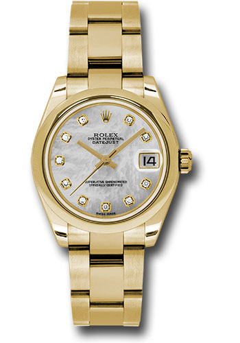 Rolex Watches - Datejust 31 Yellow Gold - Domed Bezel - Oyster - Style No: 178248 mdo