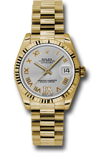 Rolex Watches - Datejust 31 Yellow Gold - Fluted Bezel - President - Style No: 178278 sdrp