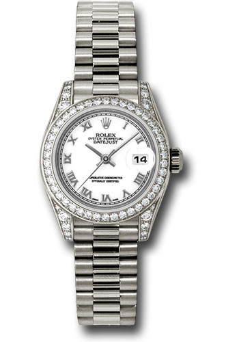 Rolex Watches - Datejust Lady - Gold President White Gold - Dia Bezel - President - Style No: 179159 wrp