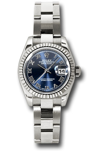 Rolex Watches - Datejust Lady - Gold President White Gold - Fluted Bezel - Oyster - Style No: 179179 bro