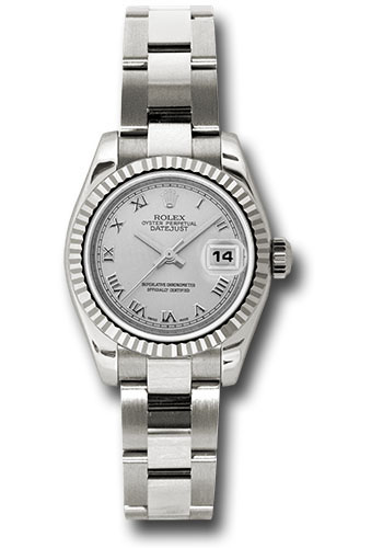 Rolex Watches - Datejust Lady - Gold President White Gold - Fluted Bezel - Oyster - Style No: 179179 sro