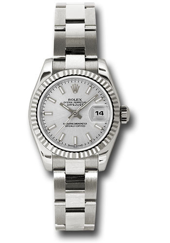 Rolex Watches - Datejust Lady - Gold President White Gold - Fluted Bezel - Oyster - Style No: 179179 sso