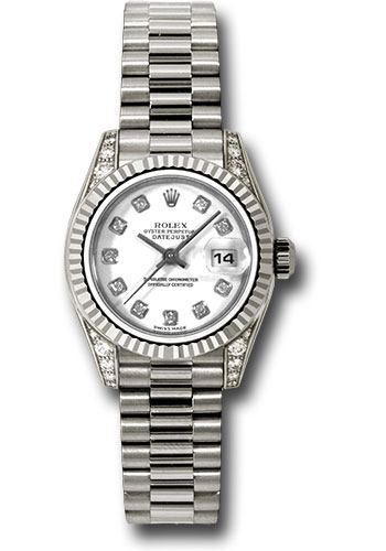 Rolex DateJust 26mm Diamond Gold Watch President Bracelet