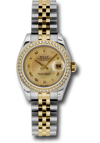 Rolex Datejust Lady|Steel&Gold (YG|46 Dia Bez|Jubilee) Watches