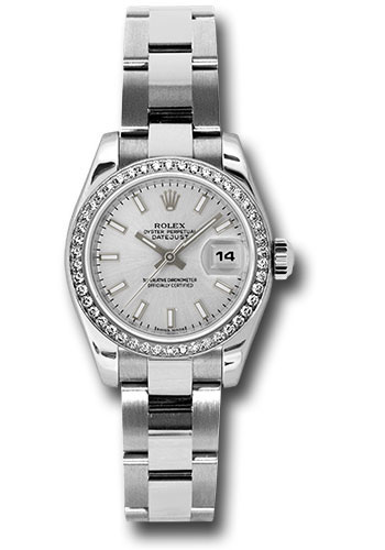 Rolex Datejust Lady Steel 46 Diamond Bezel Oyster Bracelet