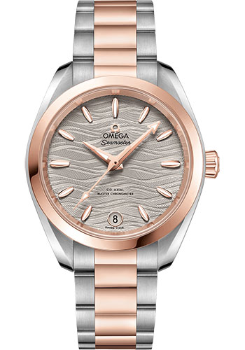 Omega Watches - Seamaster Aqua Terra 150M Co-Axial Master 34 mm - Steel And Sedna Gold - Style No: 220.20.34.20.06.001