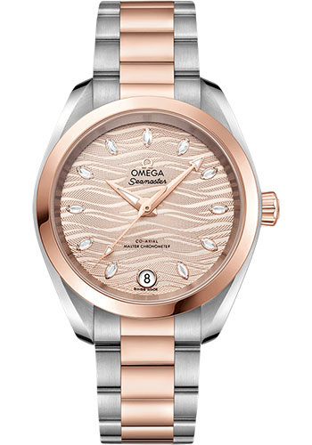 Omega Watches - Seamaster Aqua Terra 150M Co-Axial Master 34 mm - Steel and Sedna Gold - Style No: 220.20.34.20.59.001