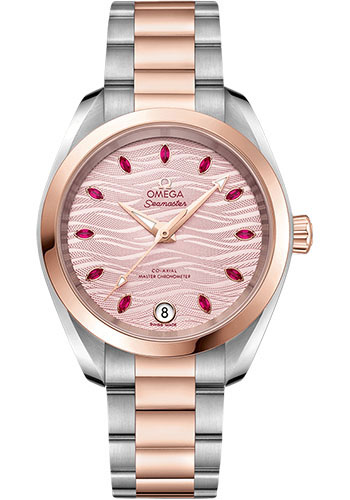 Omega Watches - Seamaster Aqua Terra 150M Co-Axial Master 34 mm - Steel and Sedna Gold - Style No: 220.20.34.20.60.001