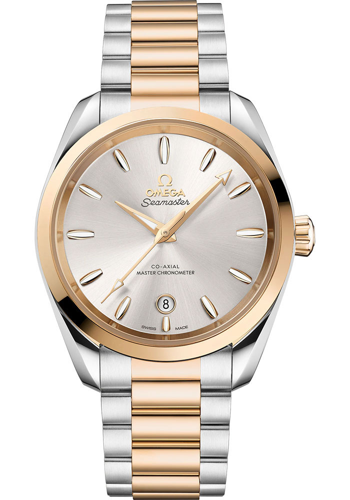 Omega Watches - Seamaster Aqua Terra 150M Master Co-Axial 38 mm - Steel and Moonshine Gold - Style No: 220.20.38.20.02.002