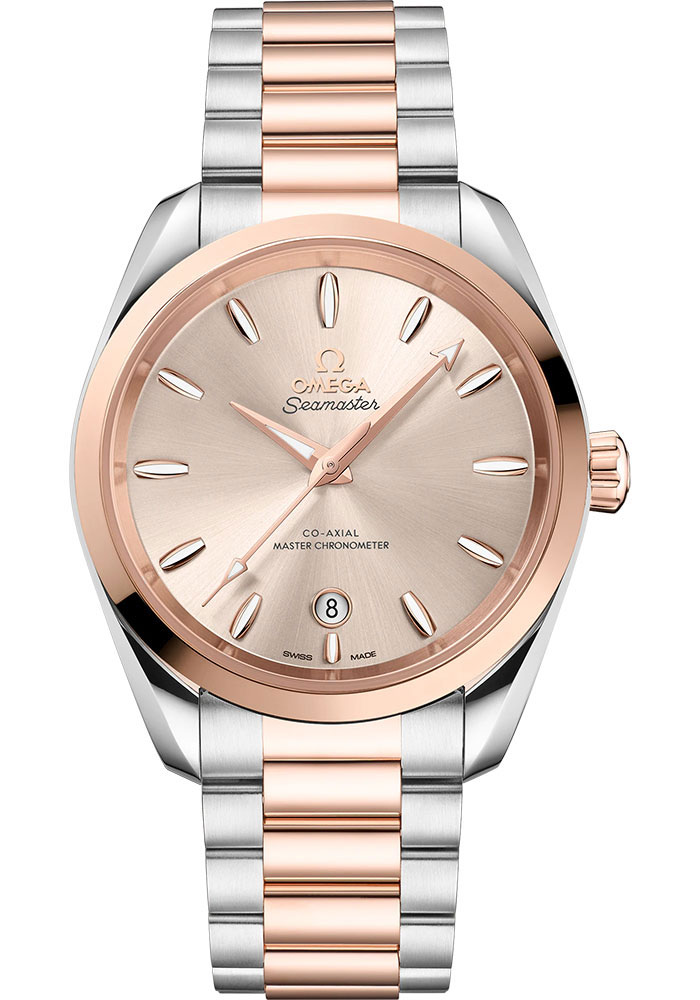 Omega Watches - Seamaster Aqua Terra 150M Master Co-Axial 38 mm - Steel and Sedna Gold - Style No: 220.20.38.20.09.001