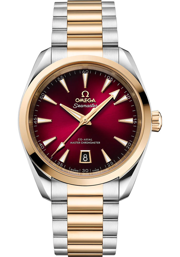 Omega Watches - Seamaster Aqua Terra 150M Master Co-Axial 38 mm - Steel and Moonshine Gold - Style No: 220.20.38.20.10.002