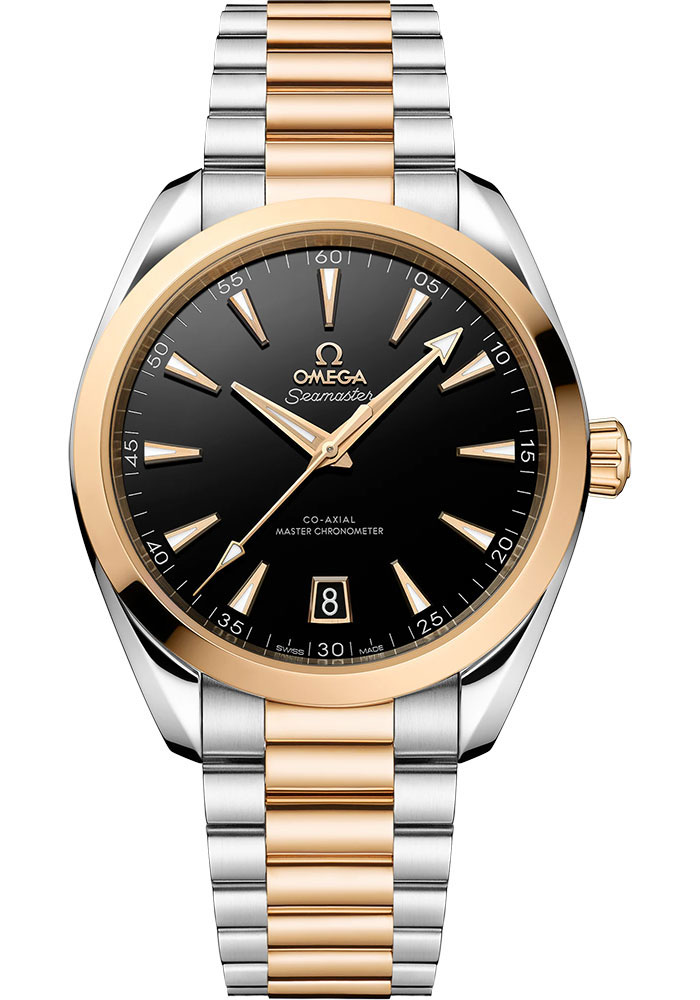 Omega Watches - Seamaster Aqua Terra 150M Master Co-Axial 41 mm - Steel and Moonshine Gold - Style No: 220.20.41.21.01.001