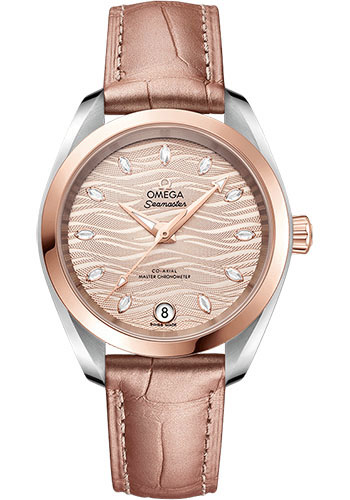 Omega Watches - Seamaster Aqua Terra 150M Co-Axial Master 34 mm - Steel and Sedna Gold - Style No: 220.23.34.20.59.001