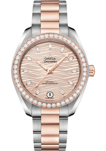 Omega Watches - Seamaster Aqua Terra 150M Co-Axial Master 34 mm - Steel and Sedna Gold - Style No: 220.25.34.20.59.001