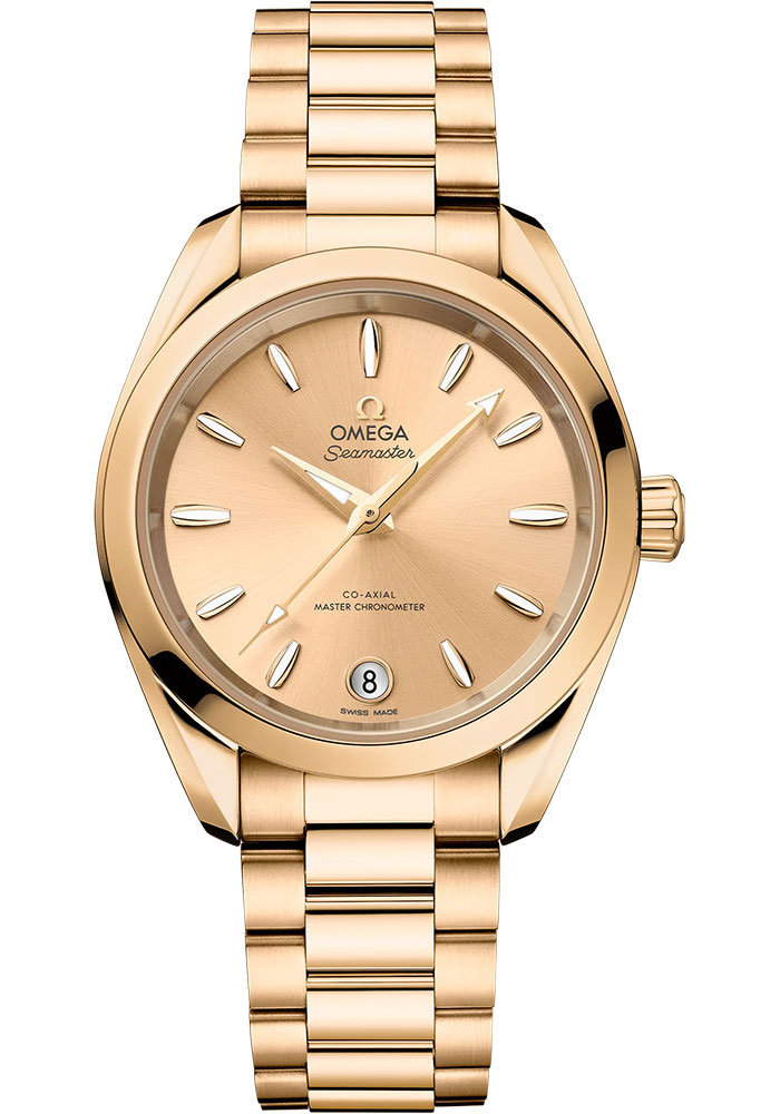 Omega Watches - Seamaster Aqua Terra 150M Master Co-Axial 34 mm - Moonshine Gold - Style No: 220.50.34.20.08.001