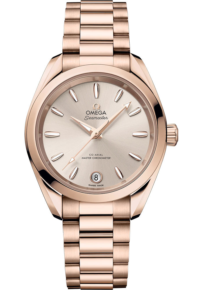 Omega Watches - Seamaster Aqua Terra 150M Master Co-Axial 34 mm - Sedna Gold - Style No: 220.50.34.20.09.001