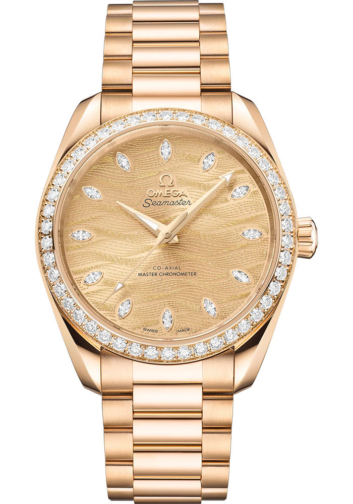 Omega Watches - Seamaster Aqua Terra 150M Master Co-Axial 38 mm - Moonshine Gold - Style No: 220.55.38.20.99.002