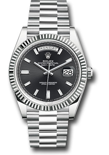 Rolex Day-Date 40 Platinum - Fluted Bezel Watches