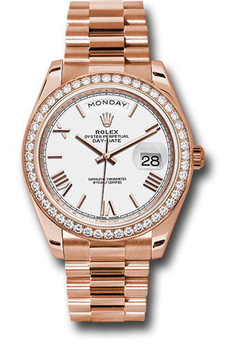 Rolex Watches - Day-Date 40 Everose Gold - Diamond Bezel - Style No: 228345RBR wrp