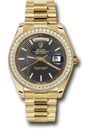 Rolex Day-Date 40 Yellow - Diamond Bezel Watches