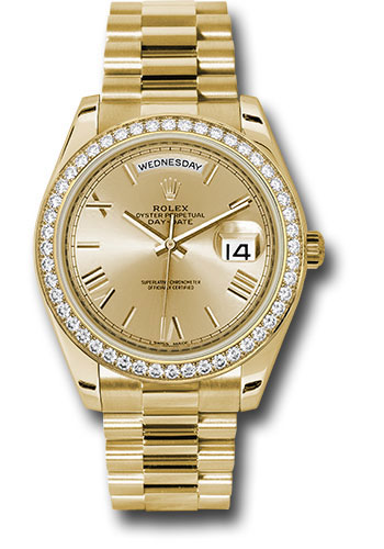 Rolex Watches - Day-Date 40 Yellow Gold - Diamond Bezel - Style No: 228348RBR chrp