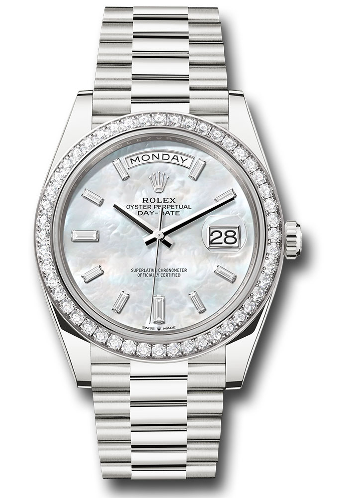 Rolex Watches - Day-Date 40 White Gold - Diamond Bezel - Style No: 228349rbr mbdp