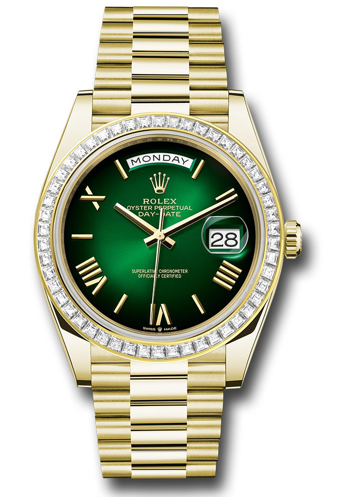 Rolex Watches - Day-Date 40 Yellow Gold - Diamond Bezel - Style No: 228398tbr grobdrp