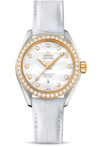 Omega Watches - Seamaster Aqua Terra 150M Master Co-Axial 34 mm - Steel And Yellow Gold - Style No: 231.28.34.20.55.004