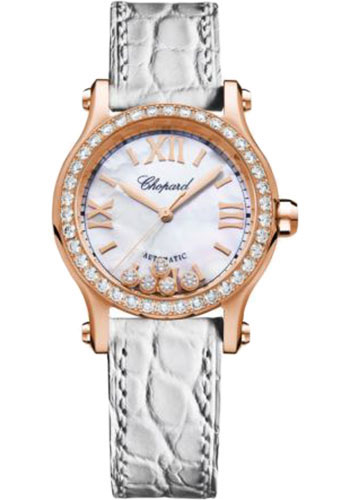 Chopard 274893-5010 Happy Sport Round - 30mm - Rose Gold Watch