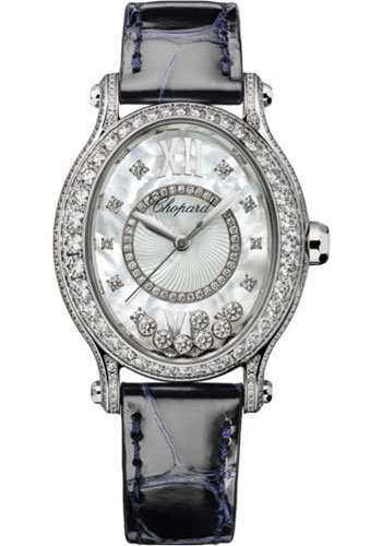 Chopard Watches - Happy Sport Oval - White Gold - Style No: 275372-1001
