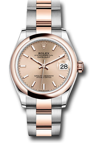 Rolex Watches - Datejust 31 Steel and Everose Gold - Domed Bezel - Oyster - Style No: 278241 roio