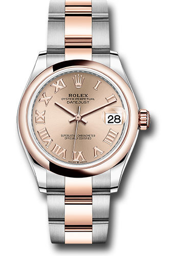 Rolex Watches - Datejust 31 Steel and Everose Gold - Domed Bezel - Oyster - Style No: 278241 roro